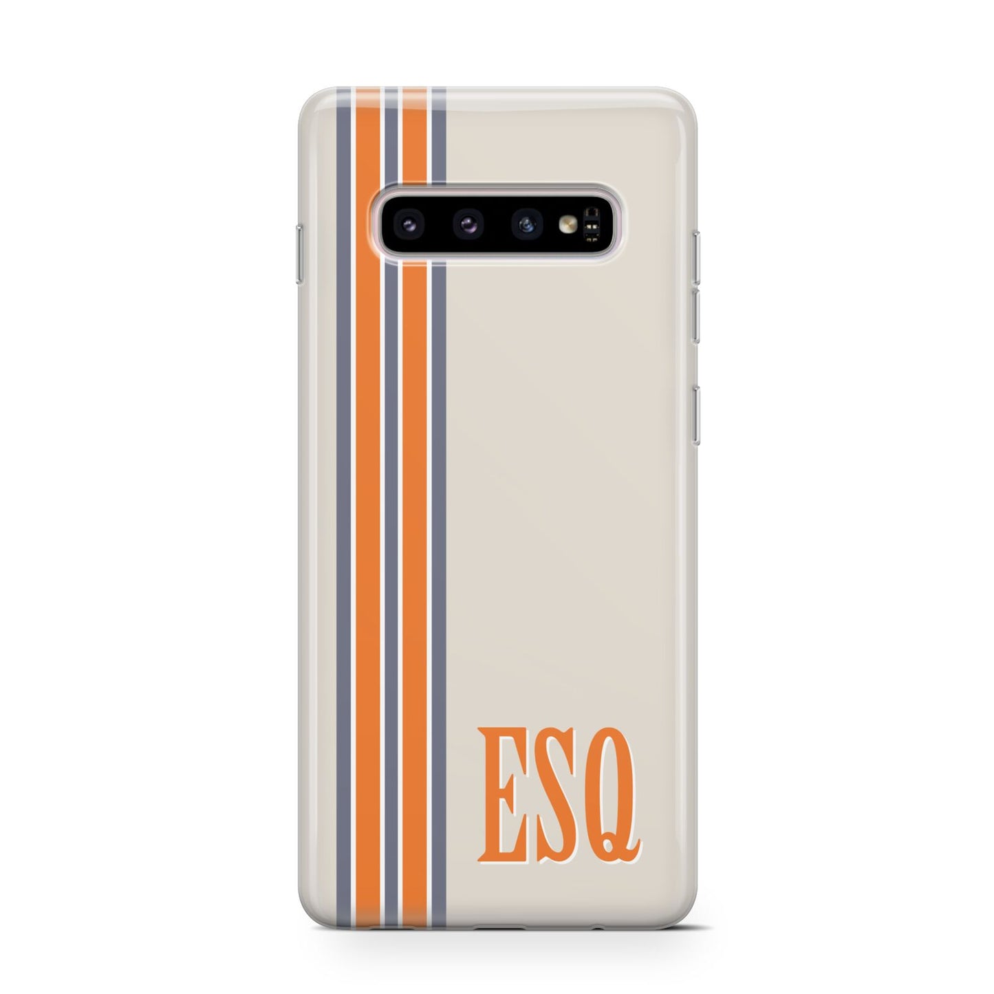 Custom Striped Initials Samsung Galaxy S10 Case