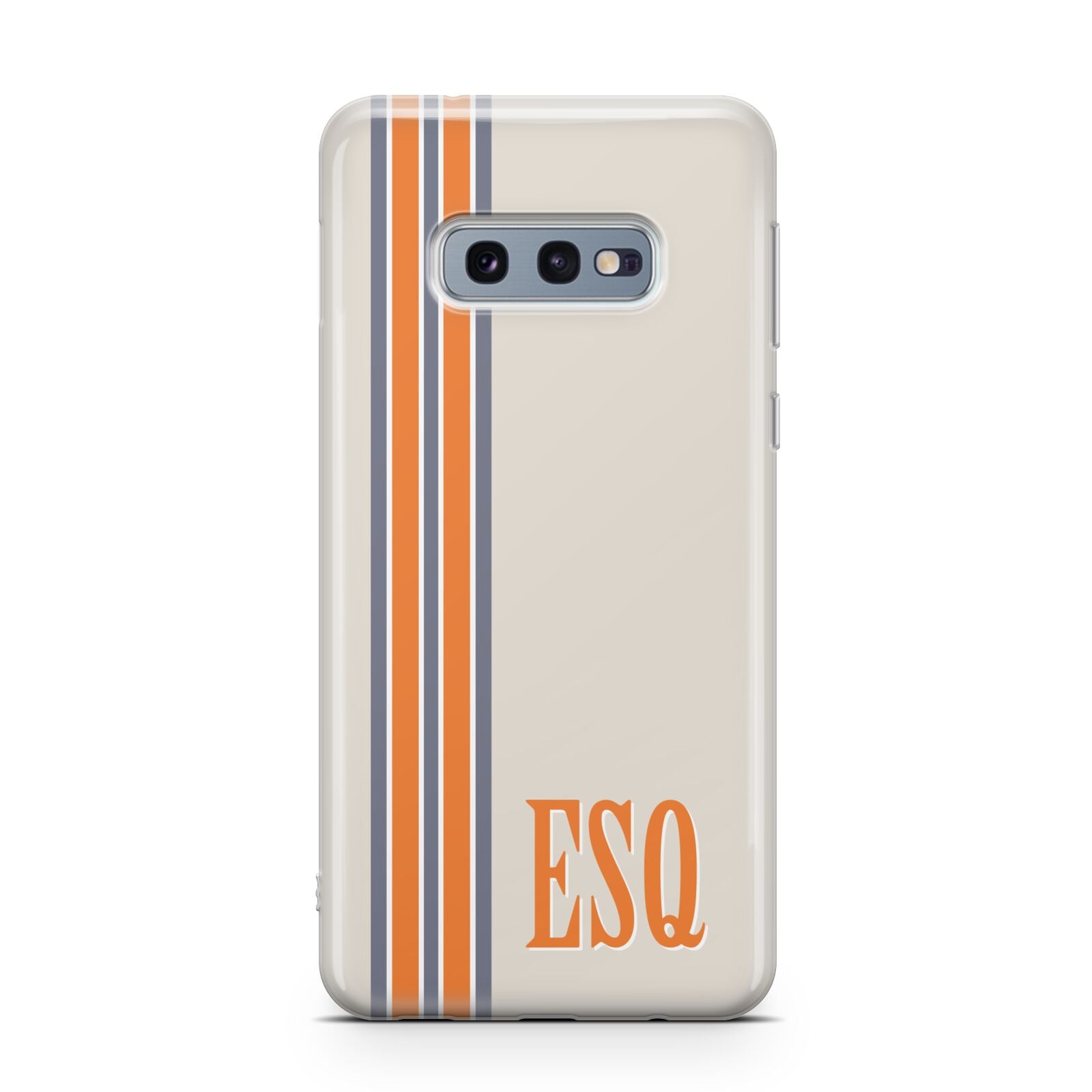 Custom Striped Initials Samsung Galaxy S10E Case