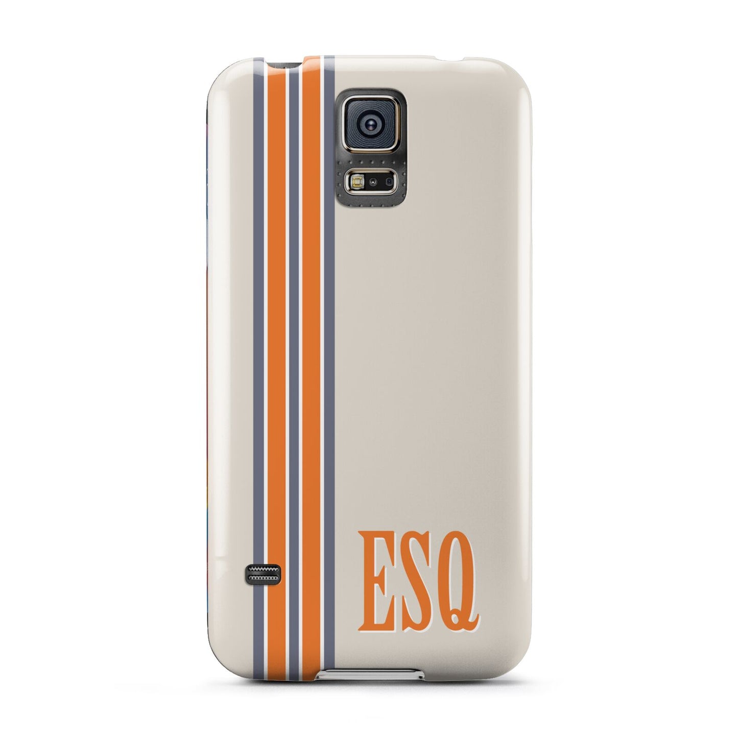 Custom Striped Initials Samsung Galaxy S5 Case