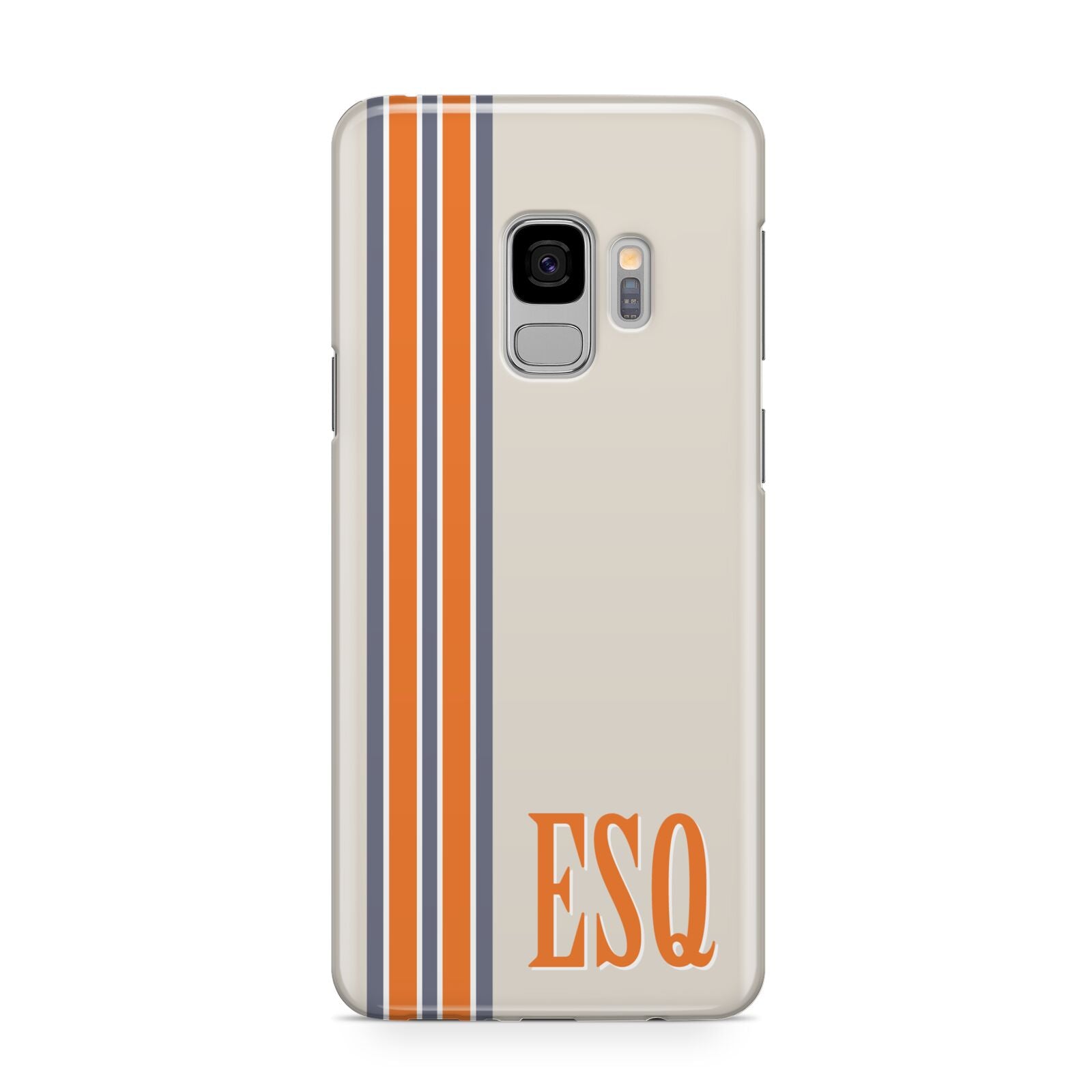 Custom Striped Initials Samsung Galaxy S9 Case