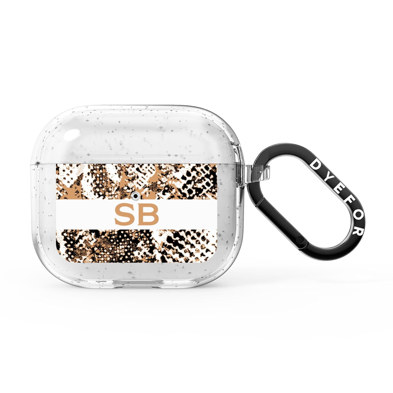 Custom Tan Snakeskin AirPods Glitter Case 3rd Gen