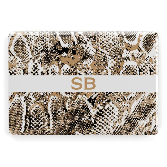 Custom Tan Snakeskin Apple MacBook Case