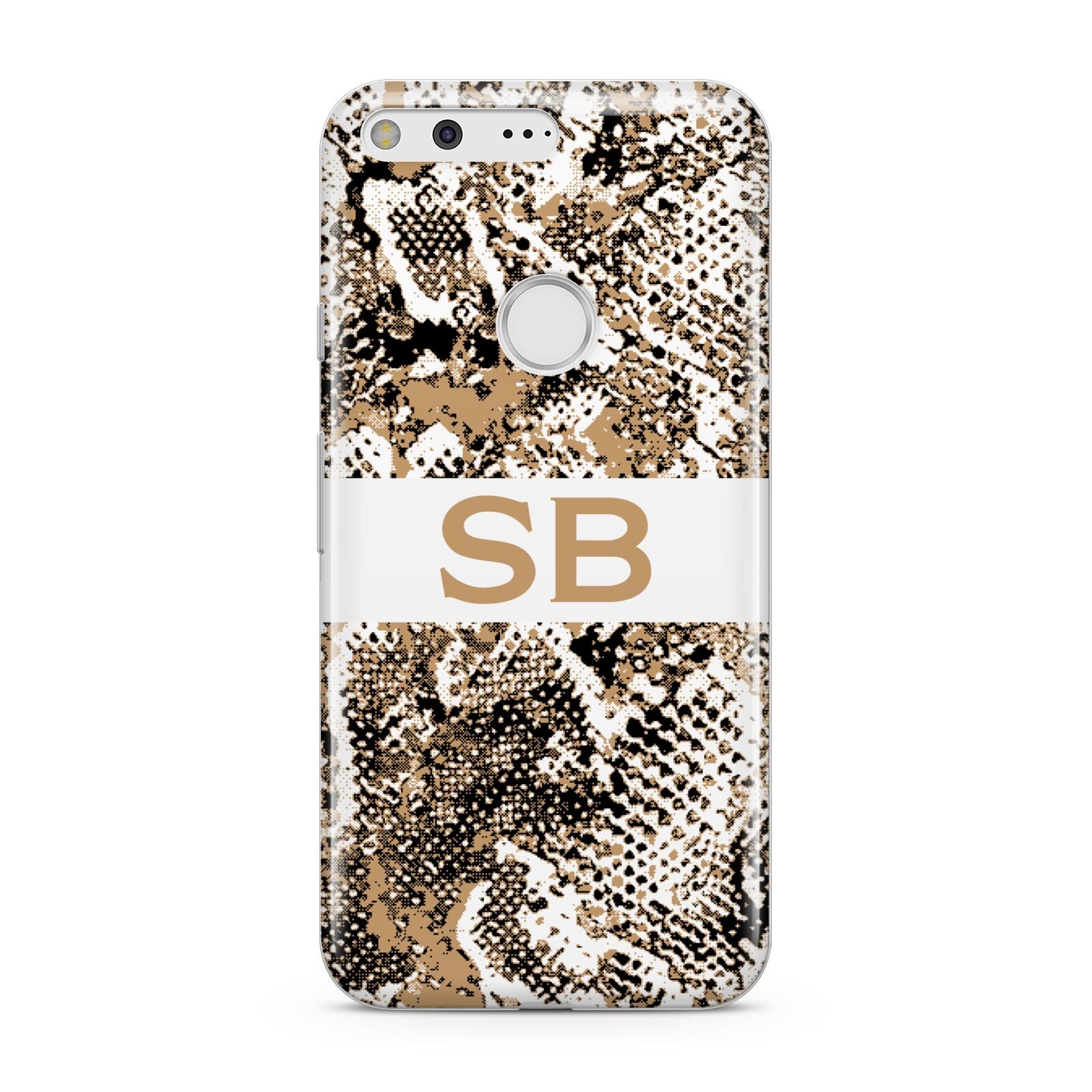 Custom Tan Snakeskin Google Pixel Case