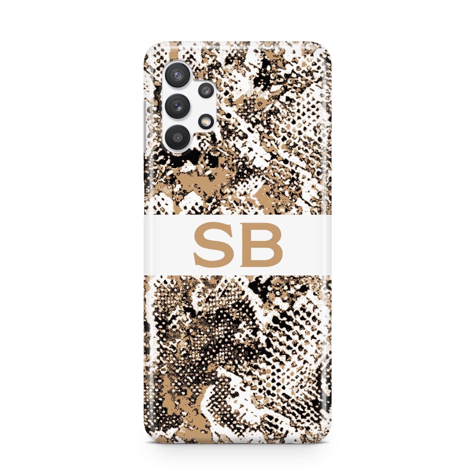 Custom Tan Snakeskin Samsung A32 5G Case