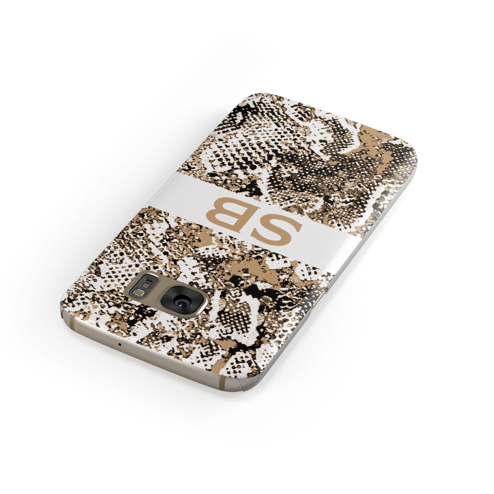 Custom Tan Snakeskin Samsung Galaxy Case Front Close Up