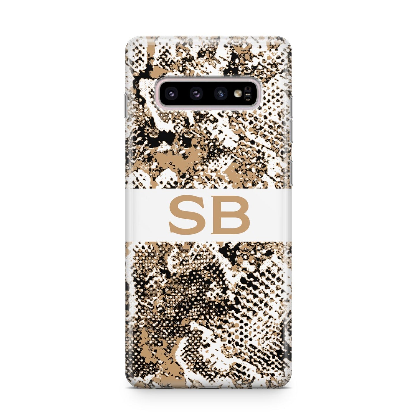 Custom Tan Snakeskin Samsung Galaxy S10 Plus Case