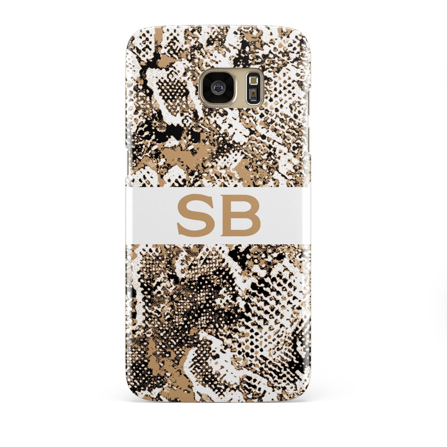 Custom Tan Snakeskin Samsung Galaxy S7 Edge Case