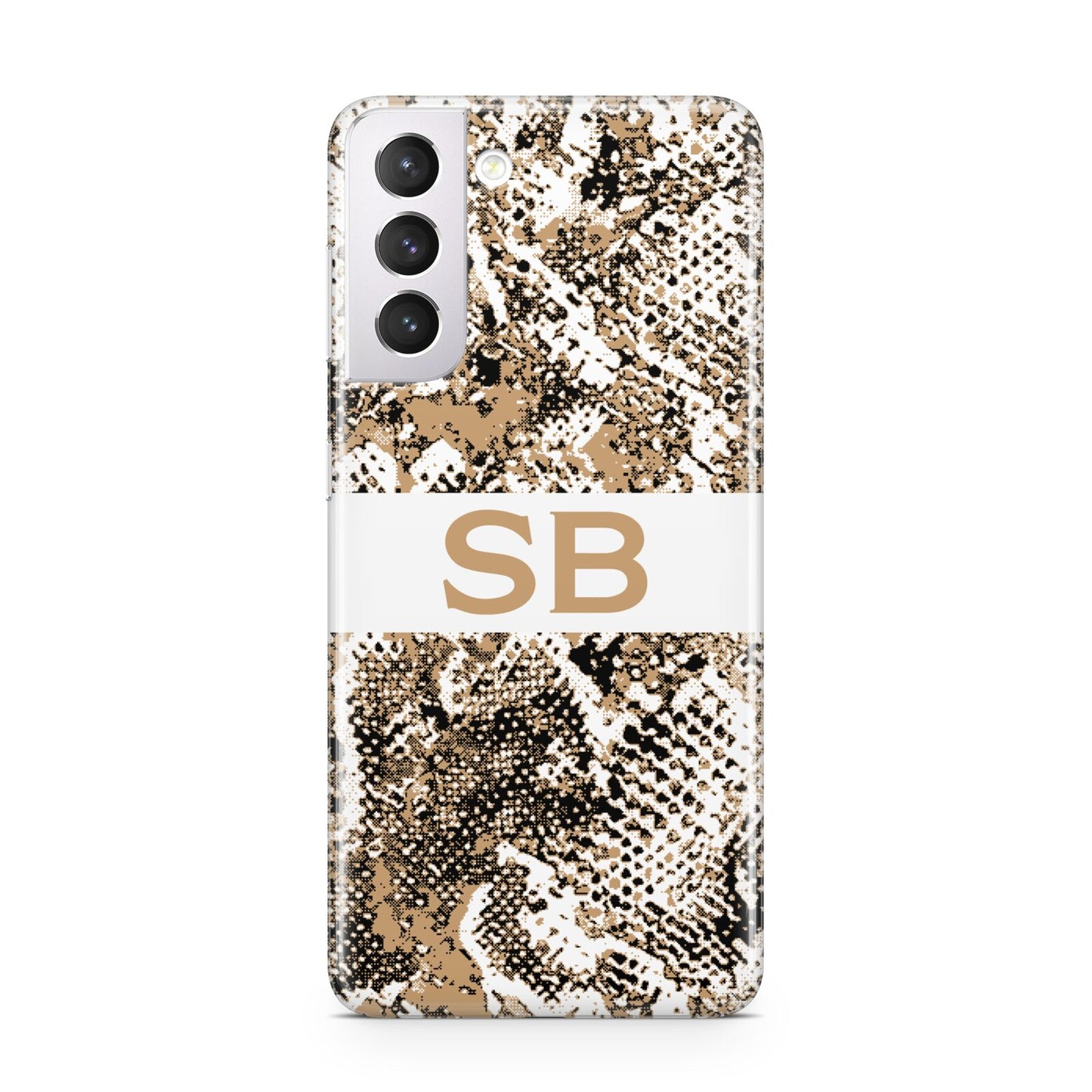 Custom Tan Snakeskin Samsung S21 Case