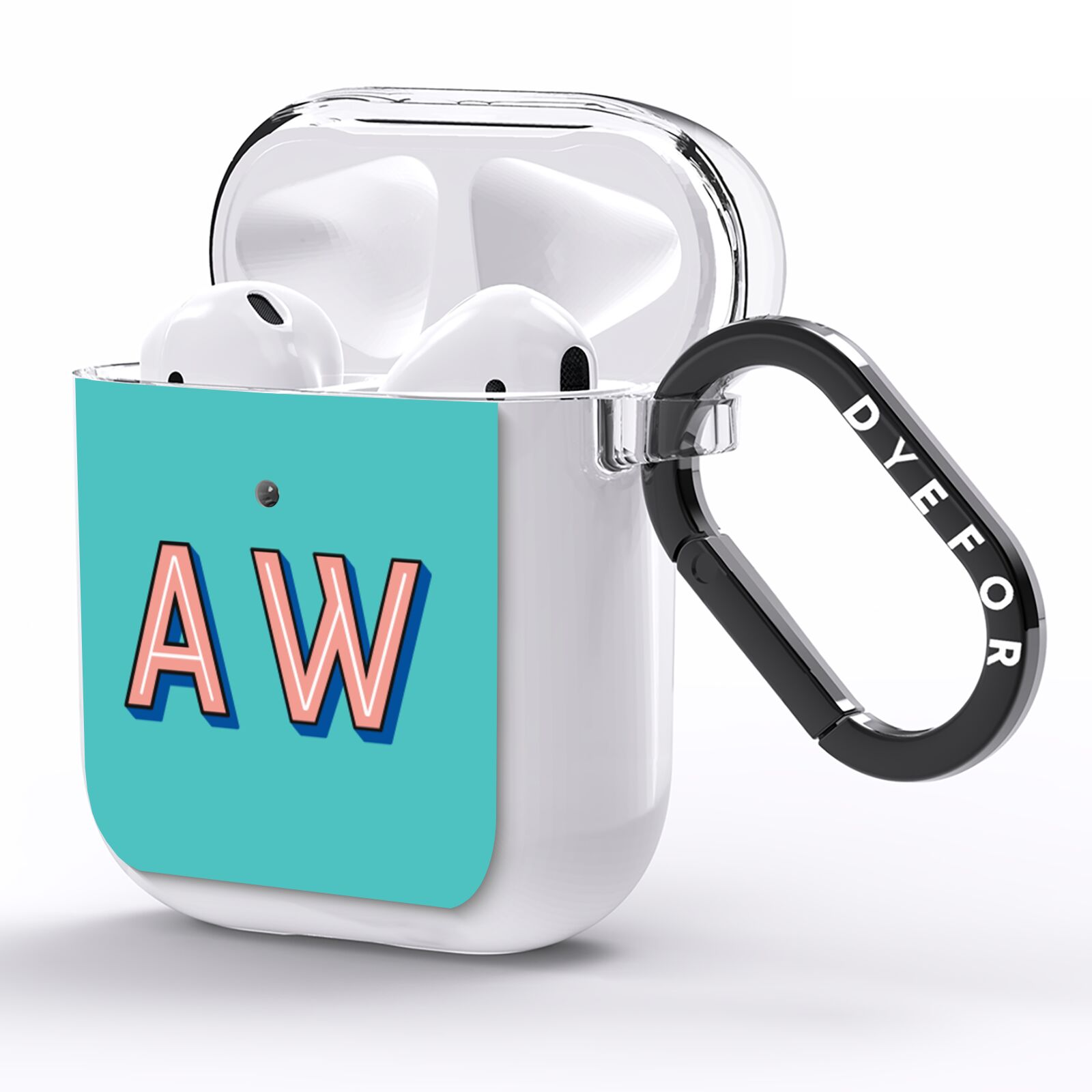 Custom Text AirPods Clear Case Side Image