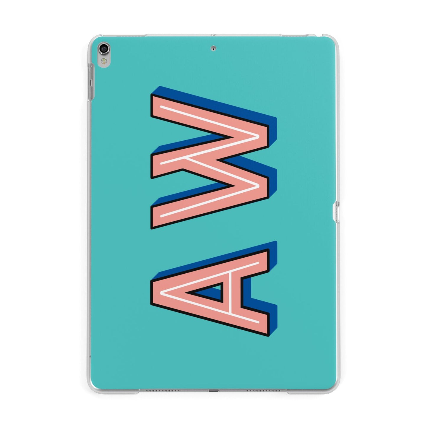 Custom Text Apple iPad Silver Case