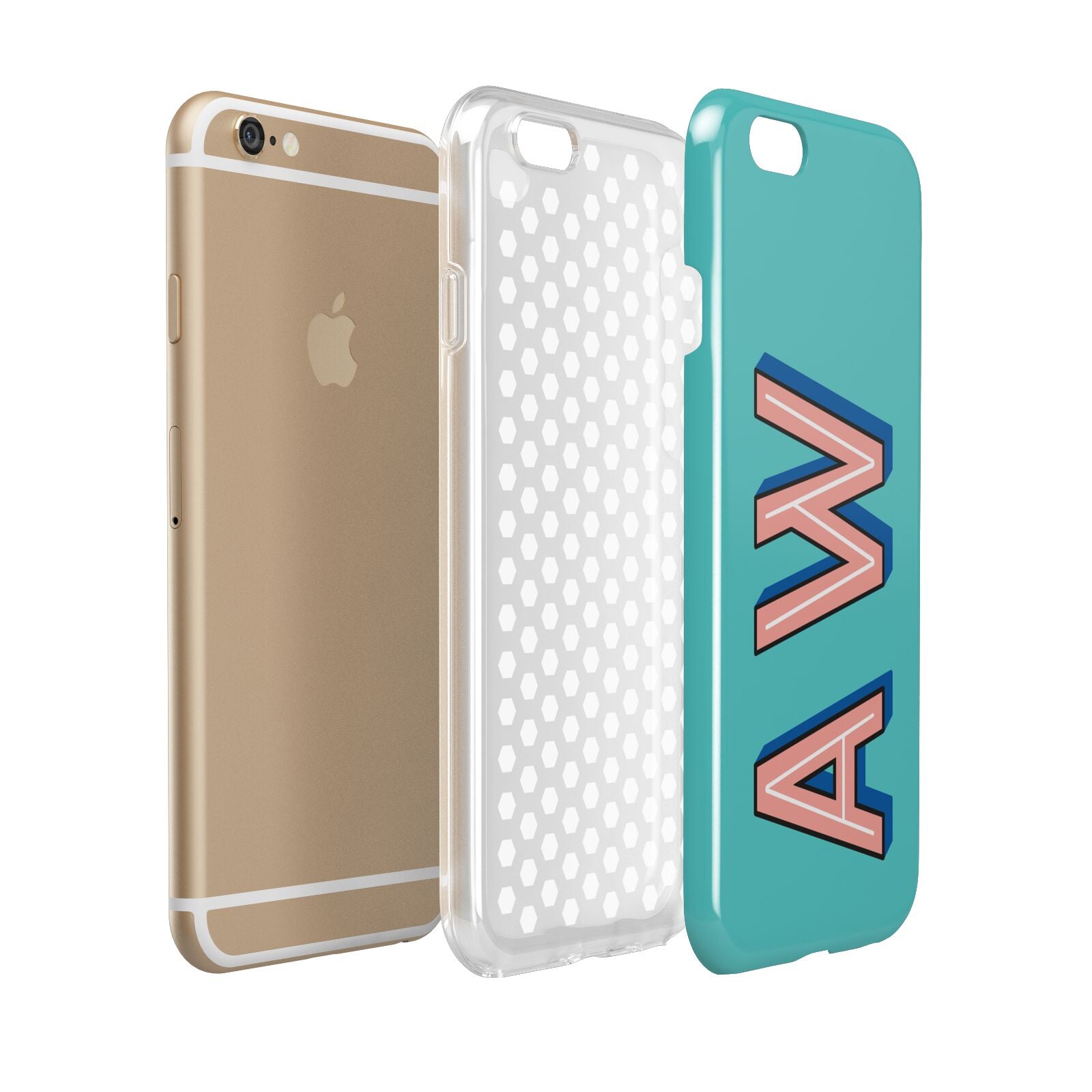 Custom Text Apple iPhone 6 3D Tough Case Expanded view