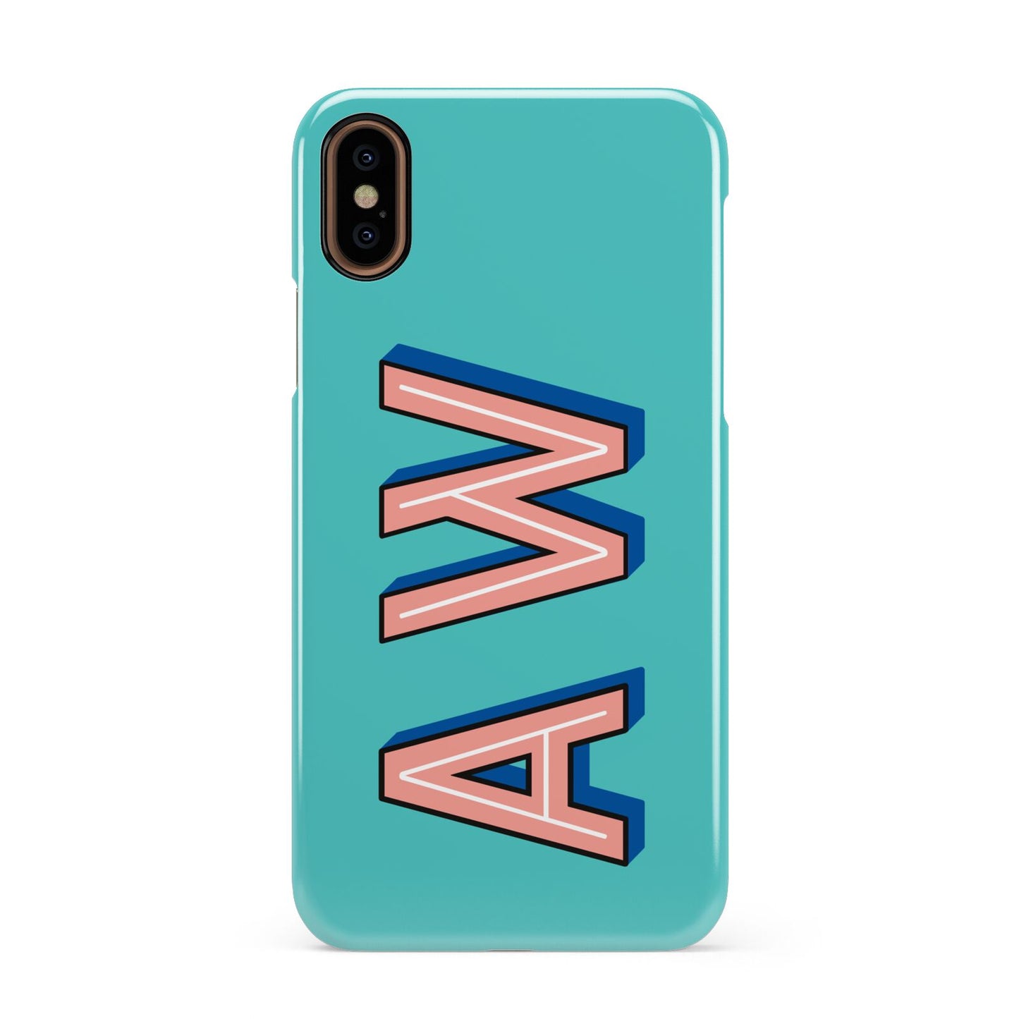 Custom Text Apple iPhone XS 3D Snap Case