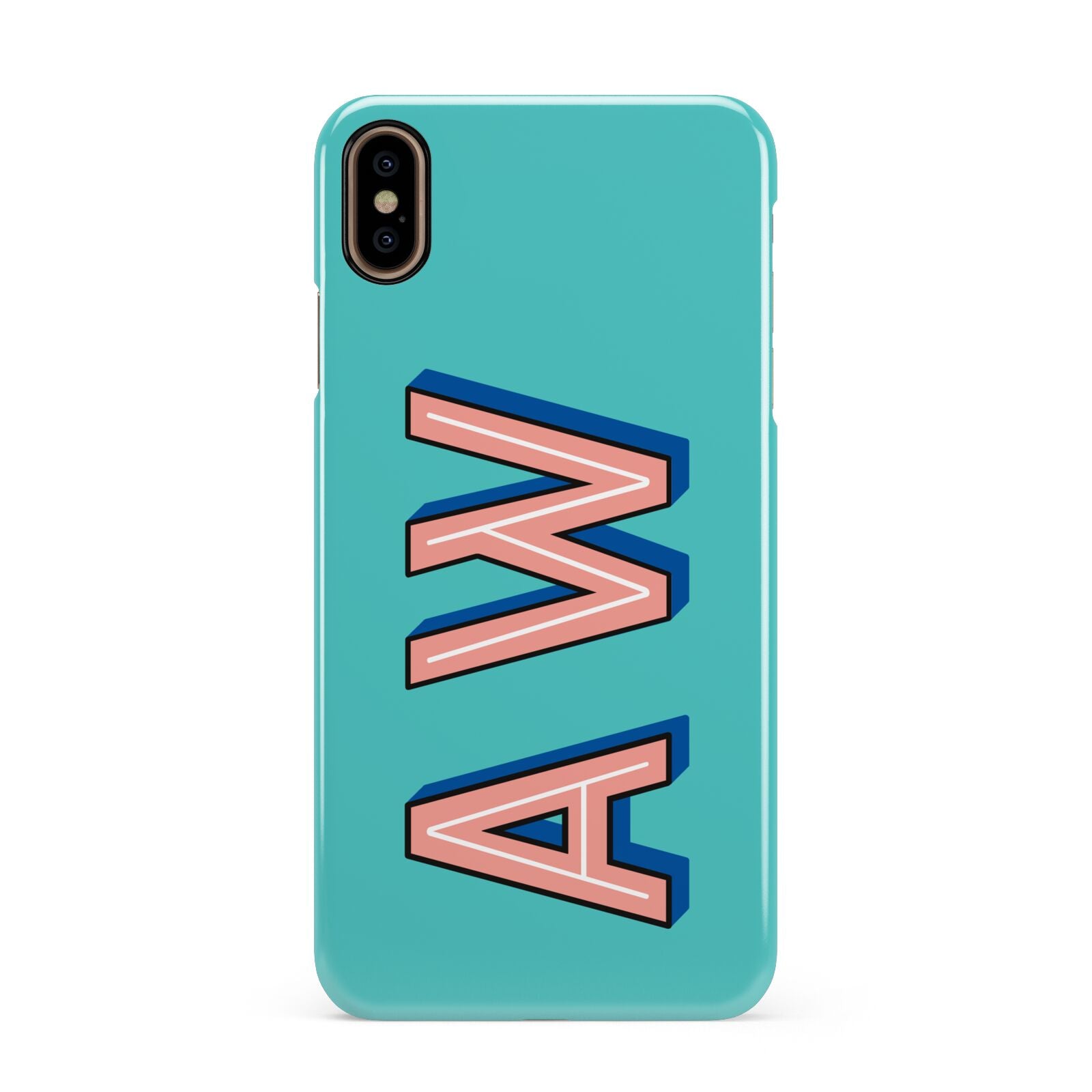 Custom Text Apple iPhone Xs Max 3D Snap Case