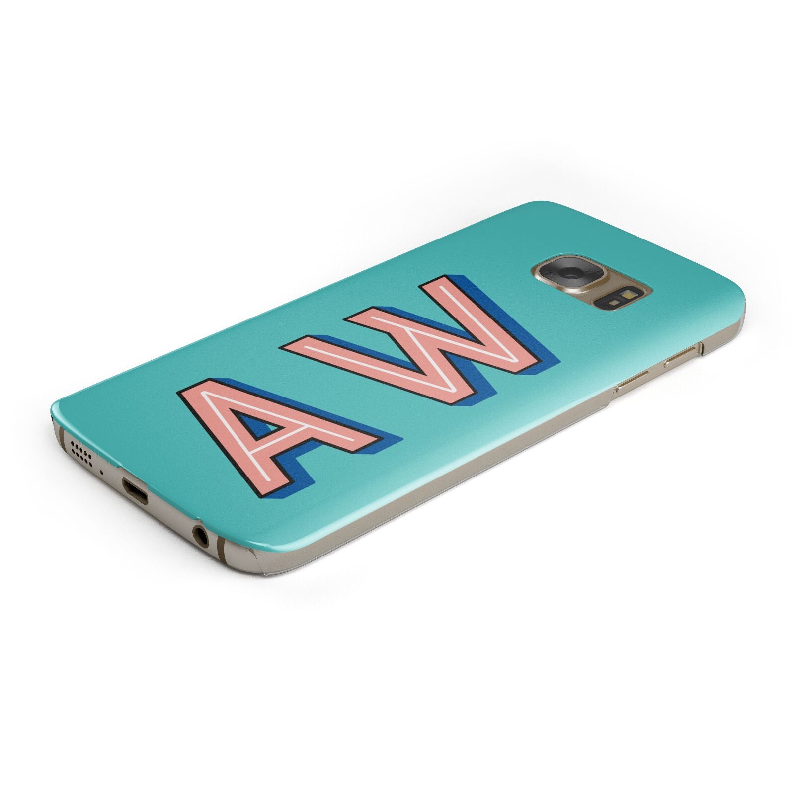 Custom Text Protective Samsung Galaxy Case Angled Image