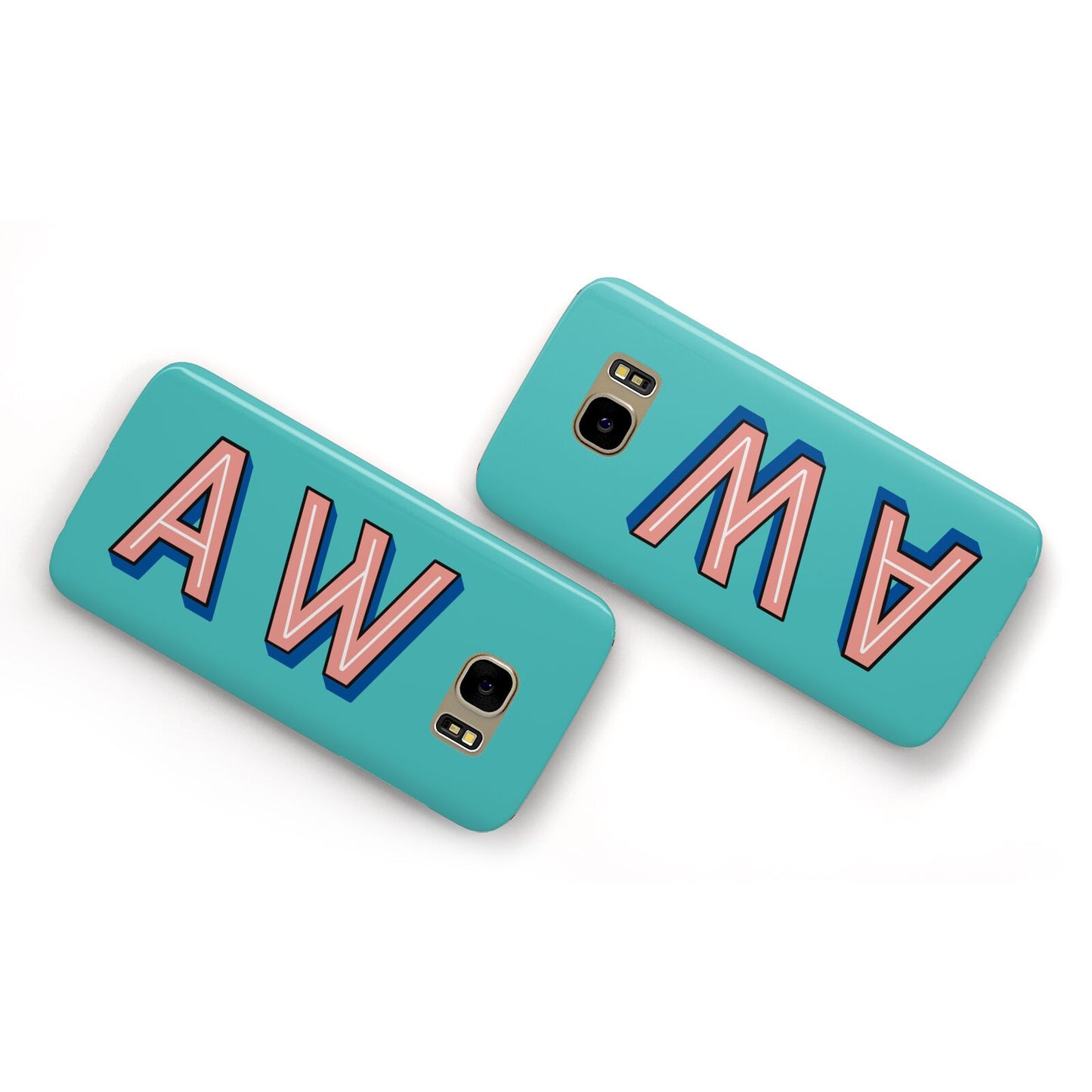 Custom Text Samsung Galaxy Case Flat Overview