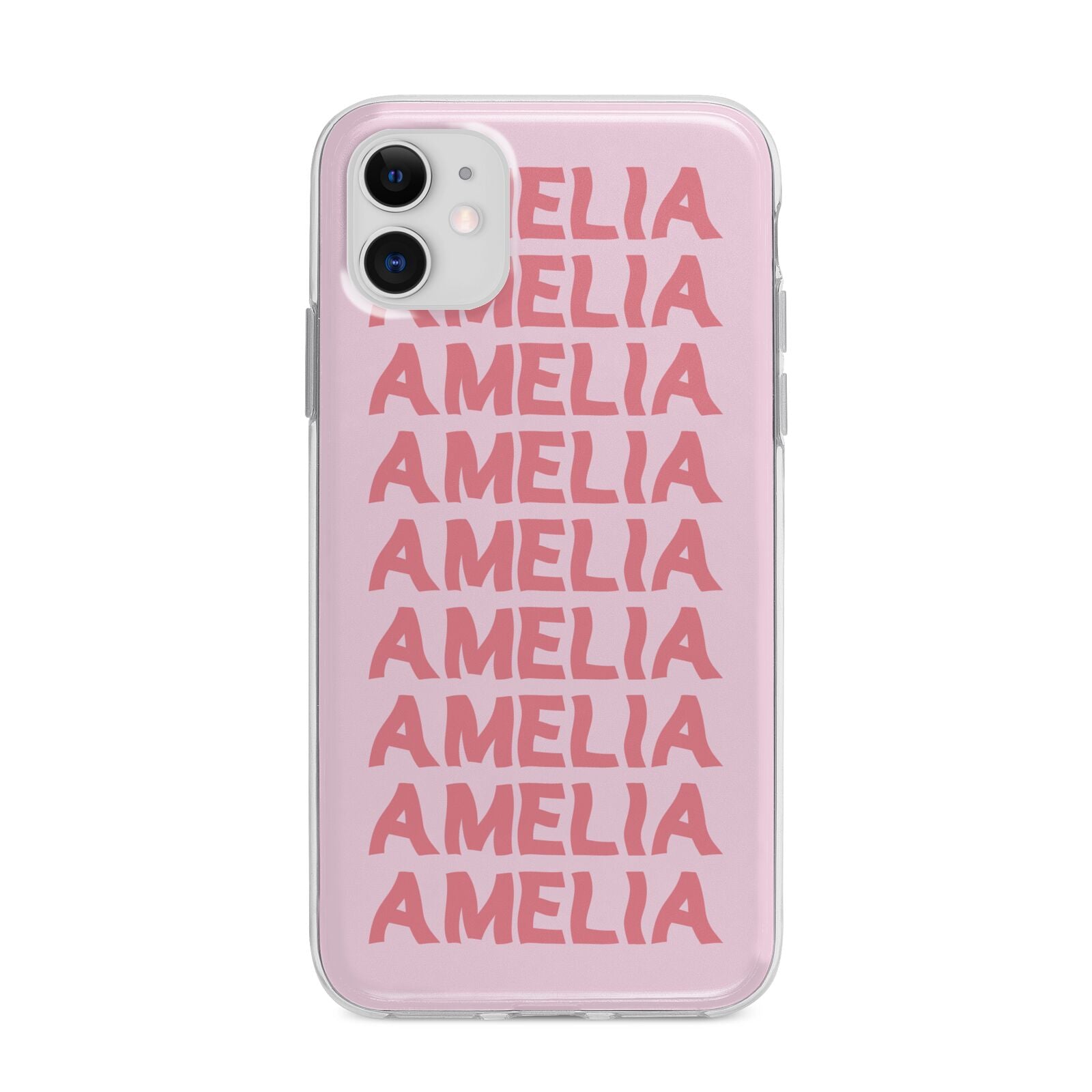 Custom Trippy Name Apple iPhone 11 in White with Bumper Case