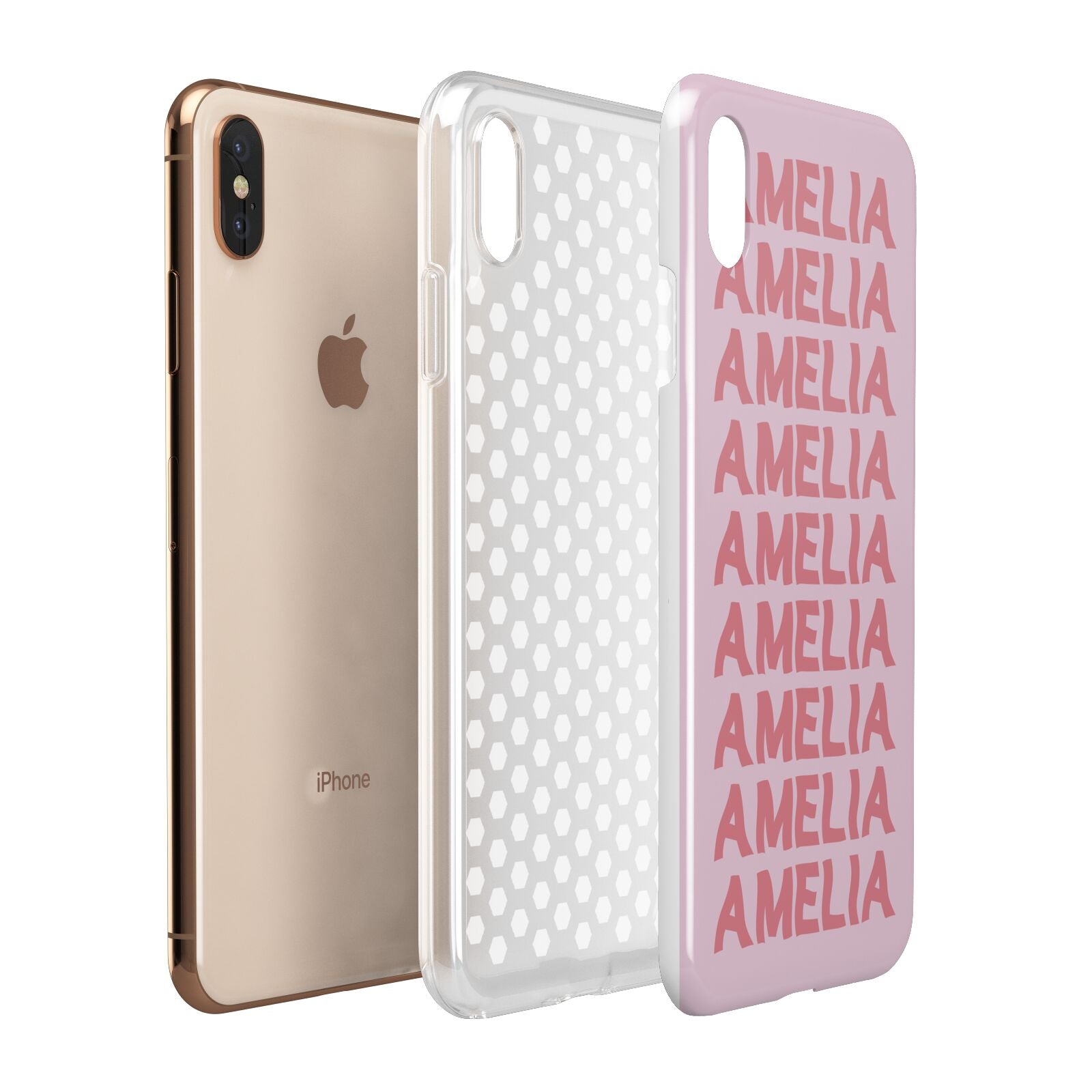 Custom Trippy Name Apple iPhone Xs Max 3D Tough Case Expanded View