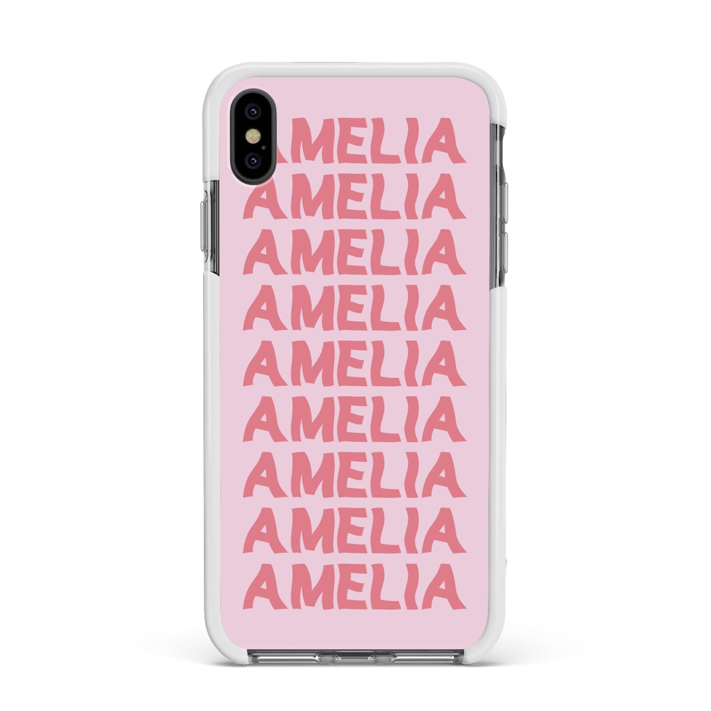 Custom Trippy Name Apple iPhone Xs Max Impact Case White Edge on Black Phone