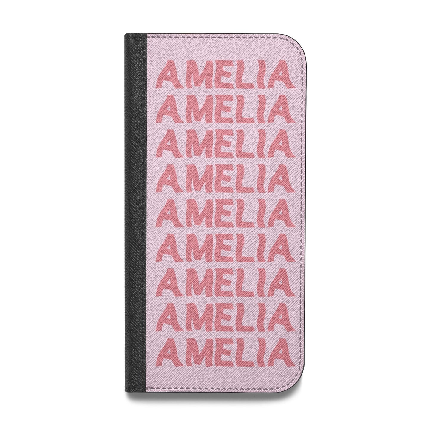 Custom Trippy Name Vegan Leather Flip iPhone Case