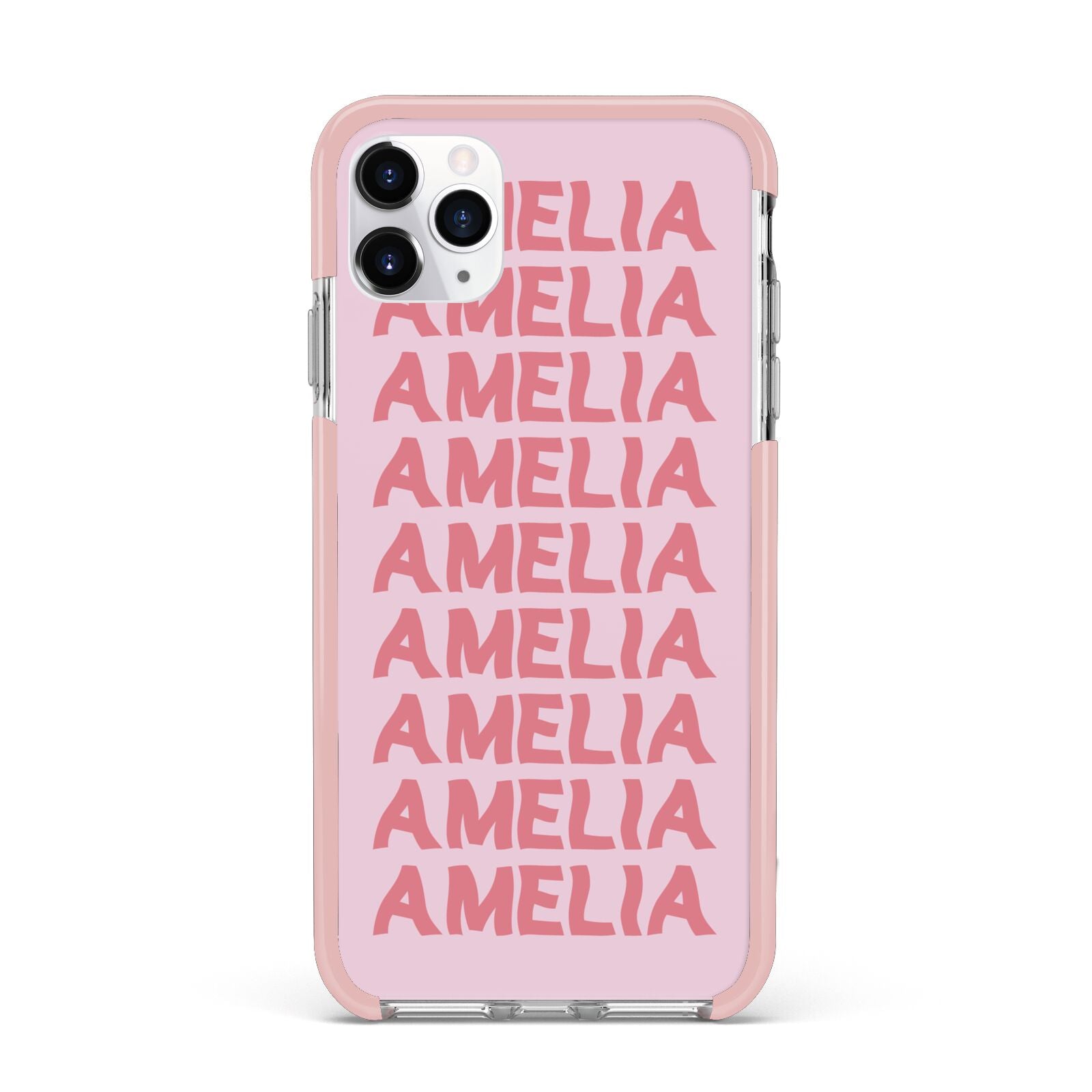 Custom Trippy Name iPhone 11 Pro Max Impact Pink Edge Case