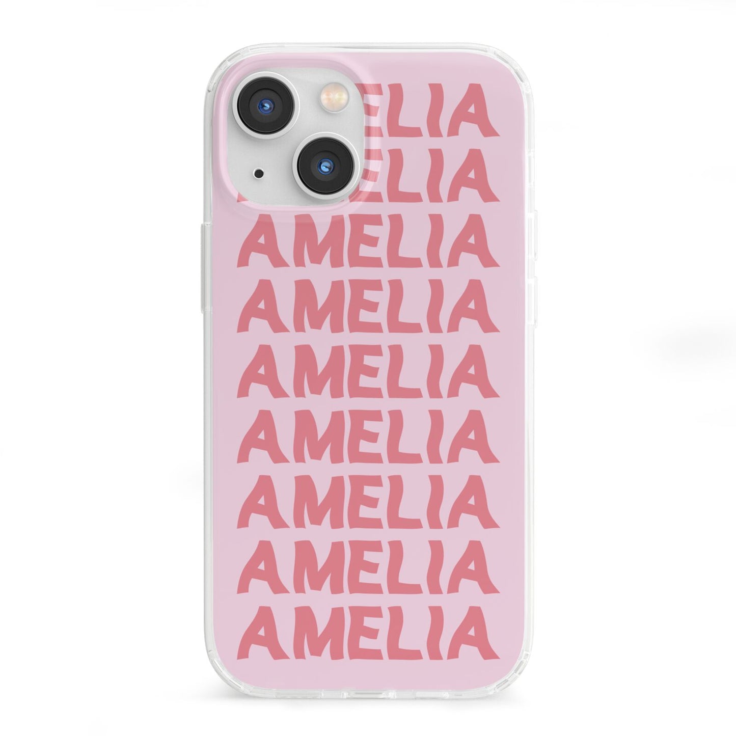 Custom Trippy Name iPhone 13 Mini Clear Bumper Case