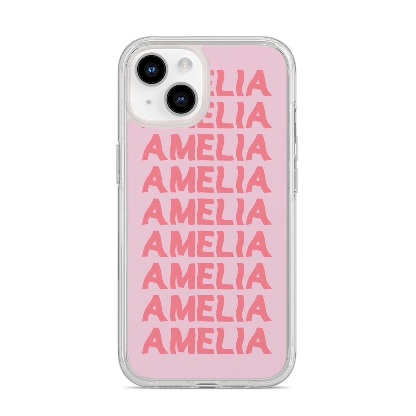 Custom Trippy Name iPhone 14 Clear Tough Case Starlight