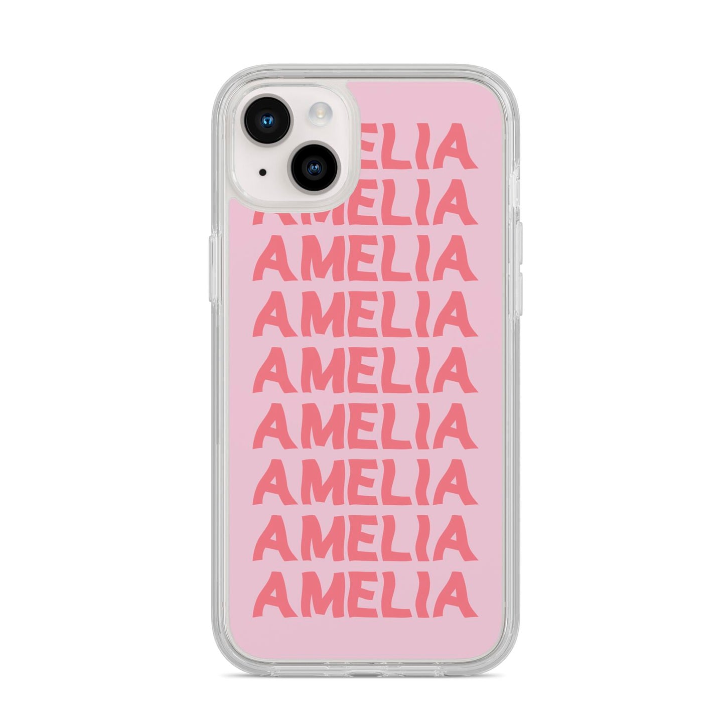 Custom Trippy Name iPhone 14 Plus Clear Tough Case Starlight