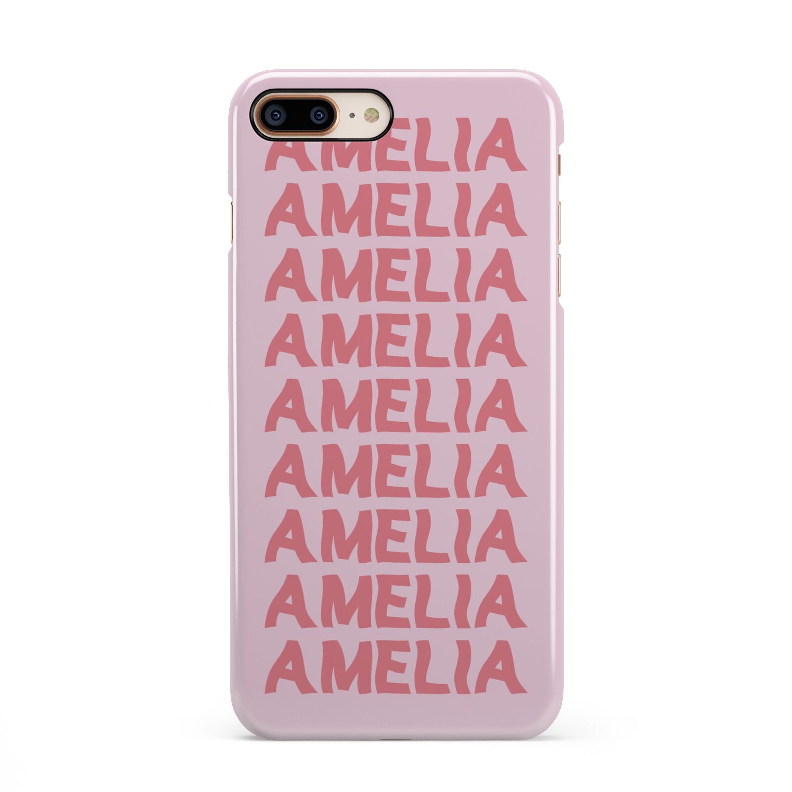 Custom Trippy Name iPhone 8 Plus 3D Snap Case on Gold Phone