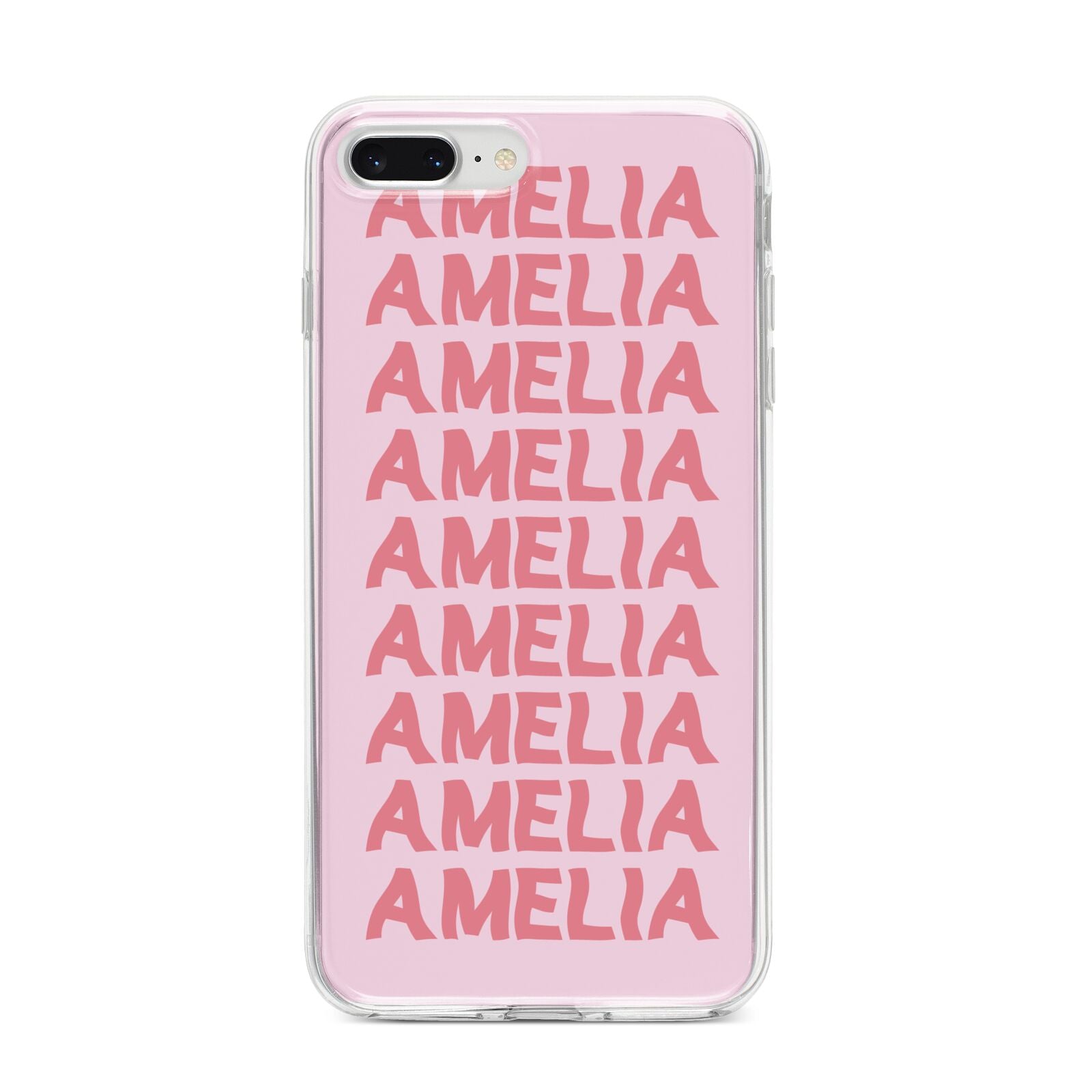 Custom Trippy Name iPhone 8 Plus Bumper Case on Silver iPhone