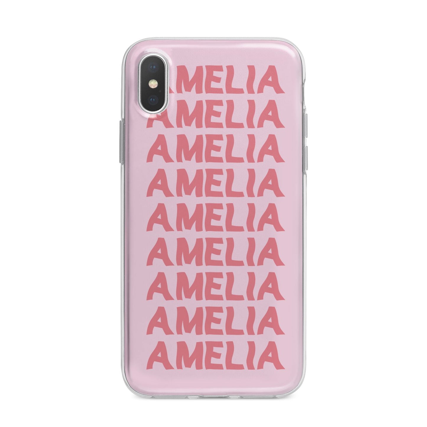 Custom Trippy Name iPhone X Bumper Case on Silver iPhone Alternative Image 1