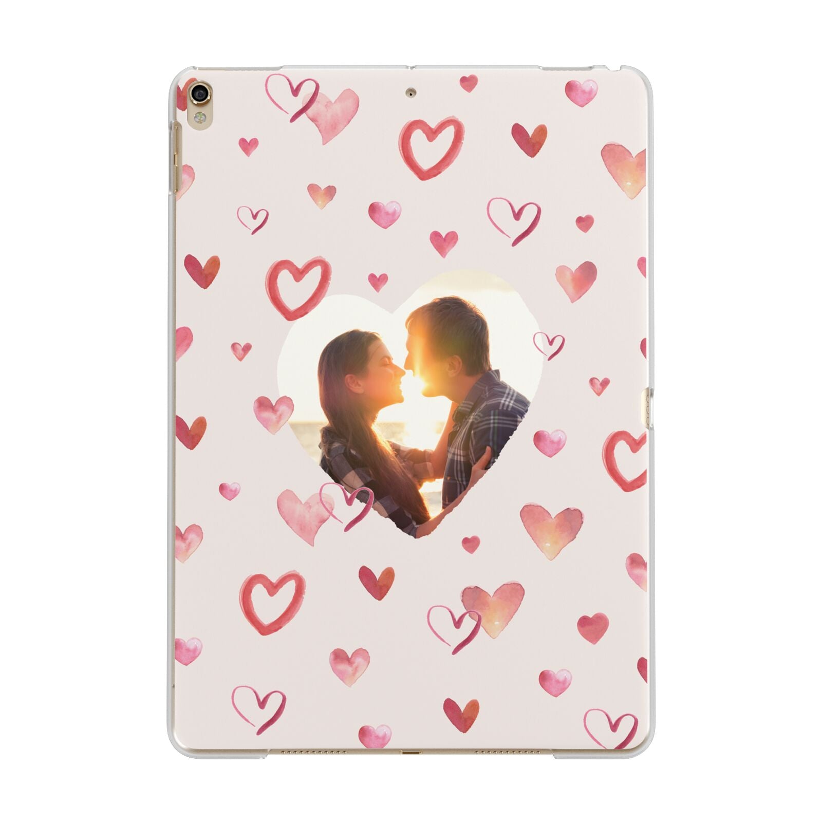 Custom Valentines Day Photo Apple iPad Gold Case