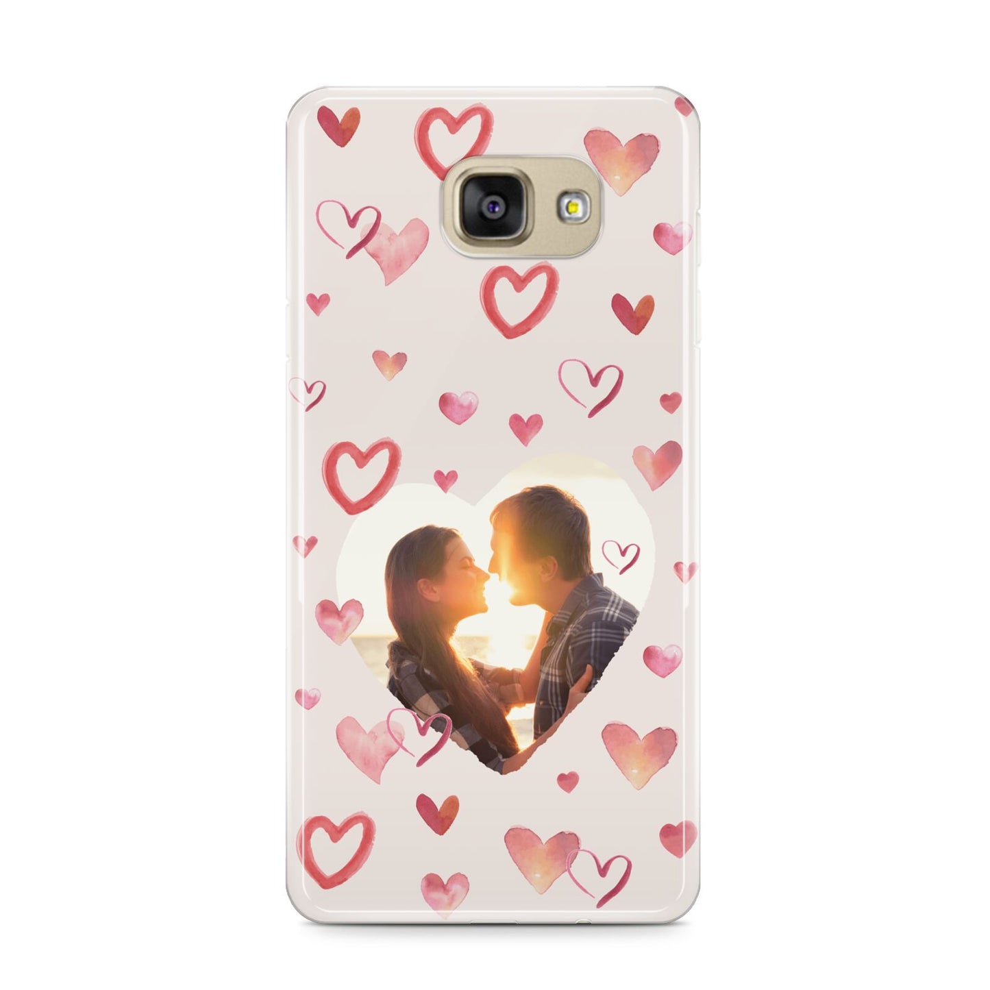 Custom Valentines Day Photo Samsung Galaxy A9 2016 Case on gold phone