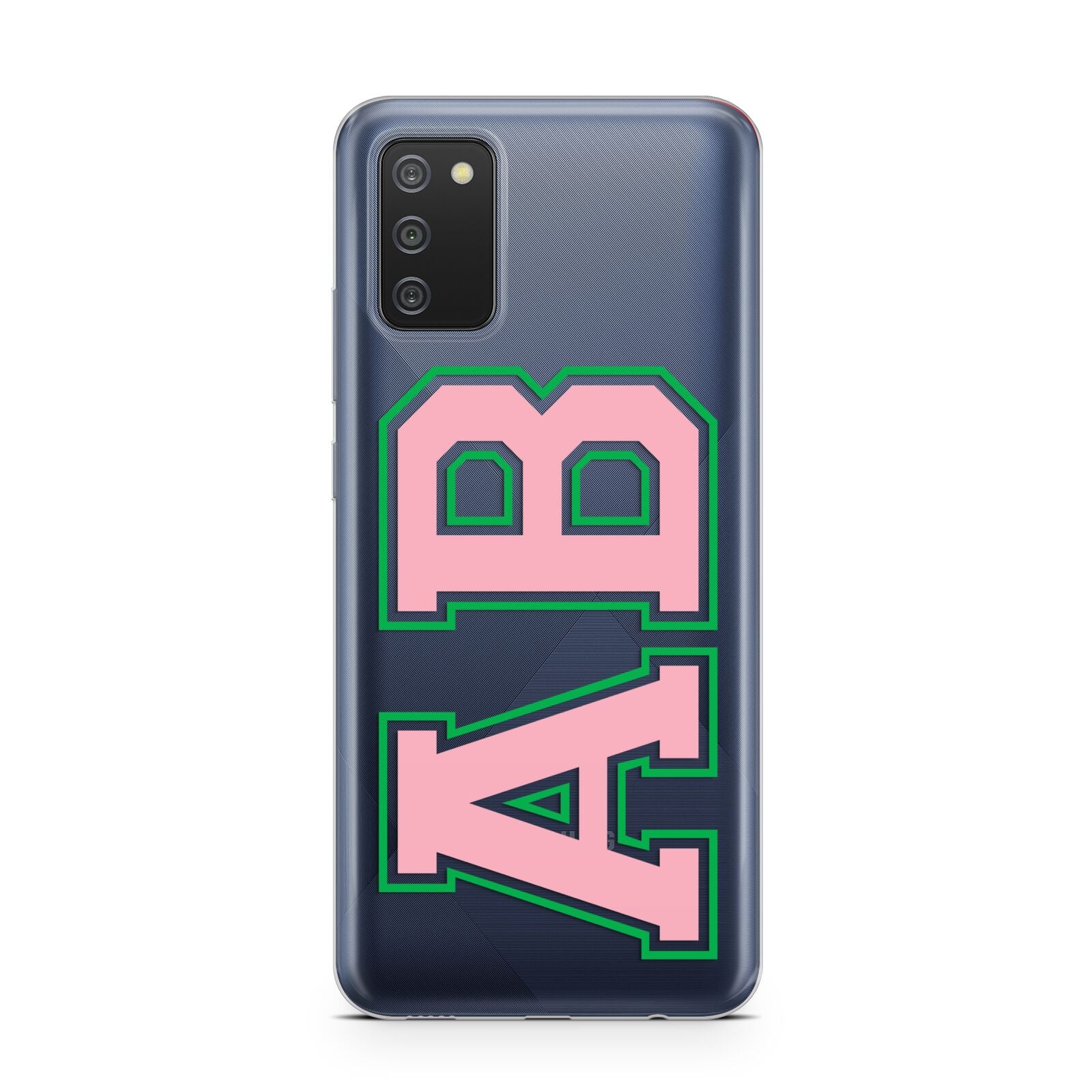 Custom Varsity Text Samsung A02s Case