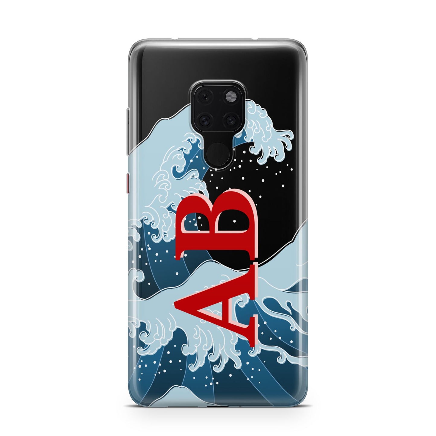 Custom Wave Initials Huawei Mate 20 Phone Case