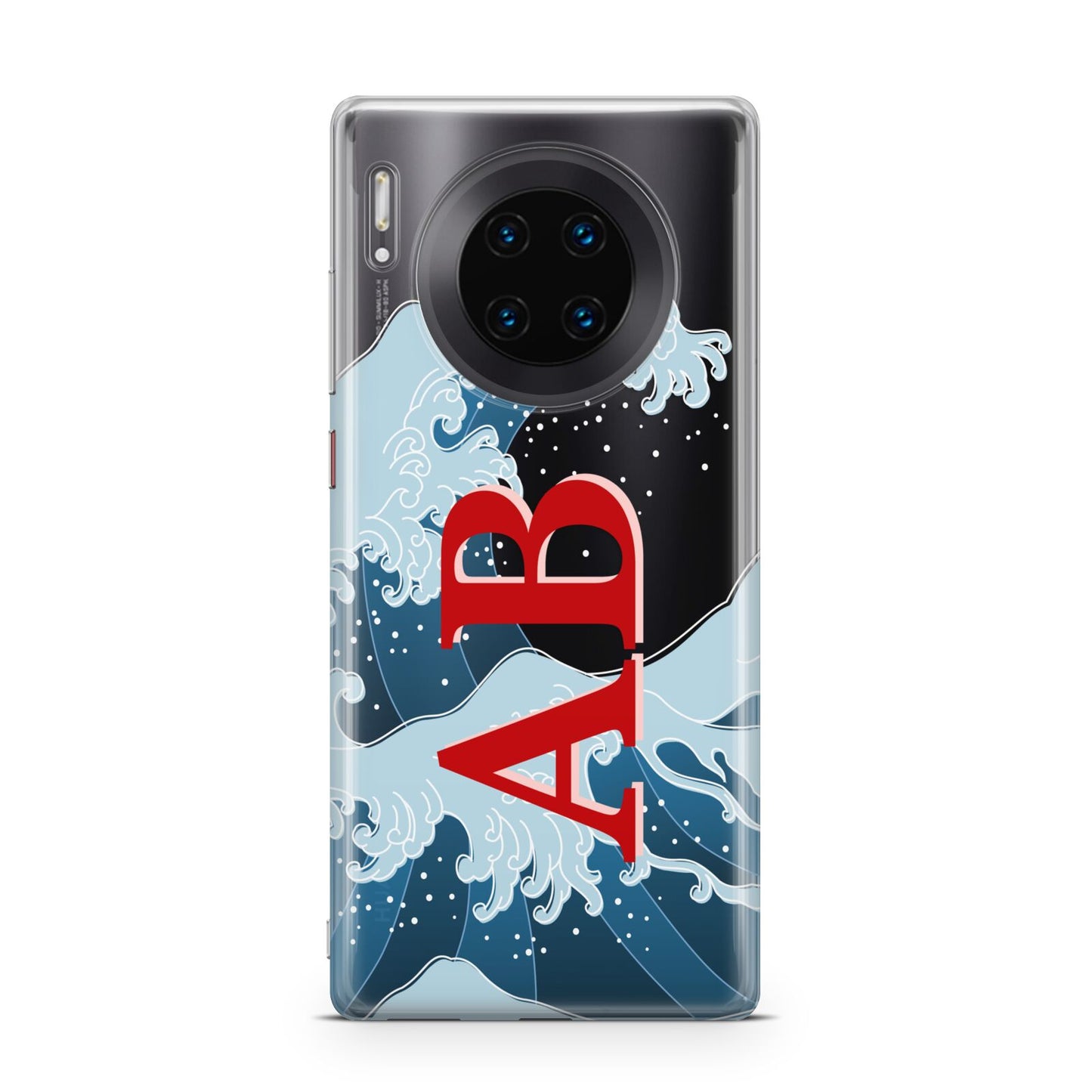 Custom Wave Initials Huawei Mate 30 Pro Phone Case