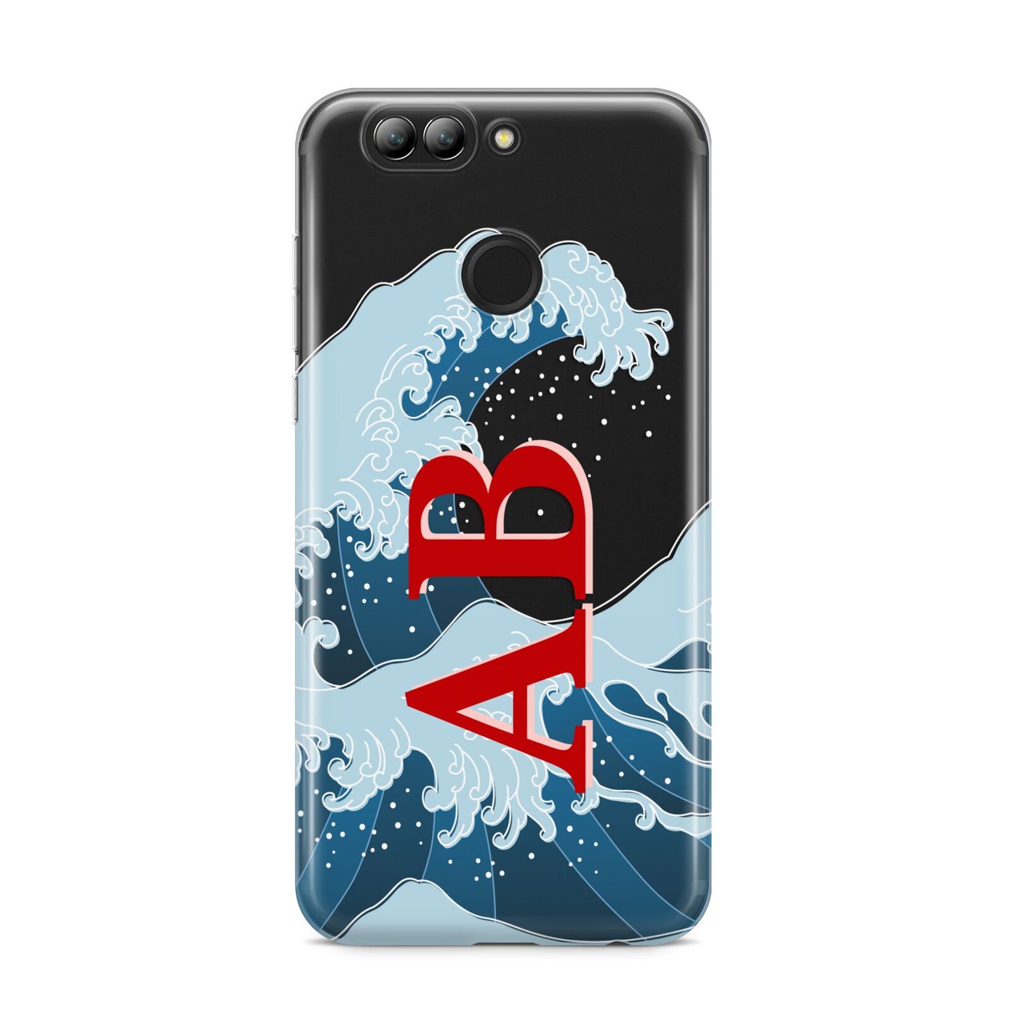 Custom Wave Initials Huawei Nova 2s Phone Case