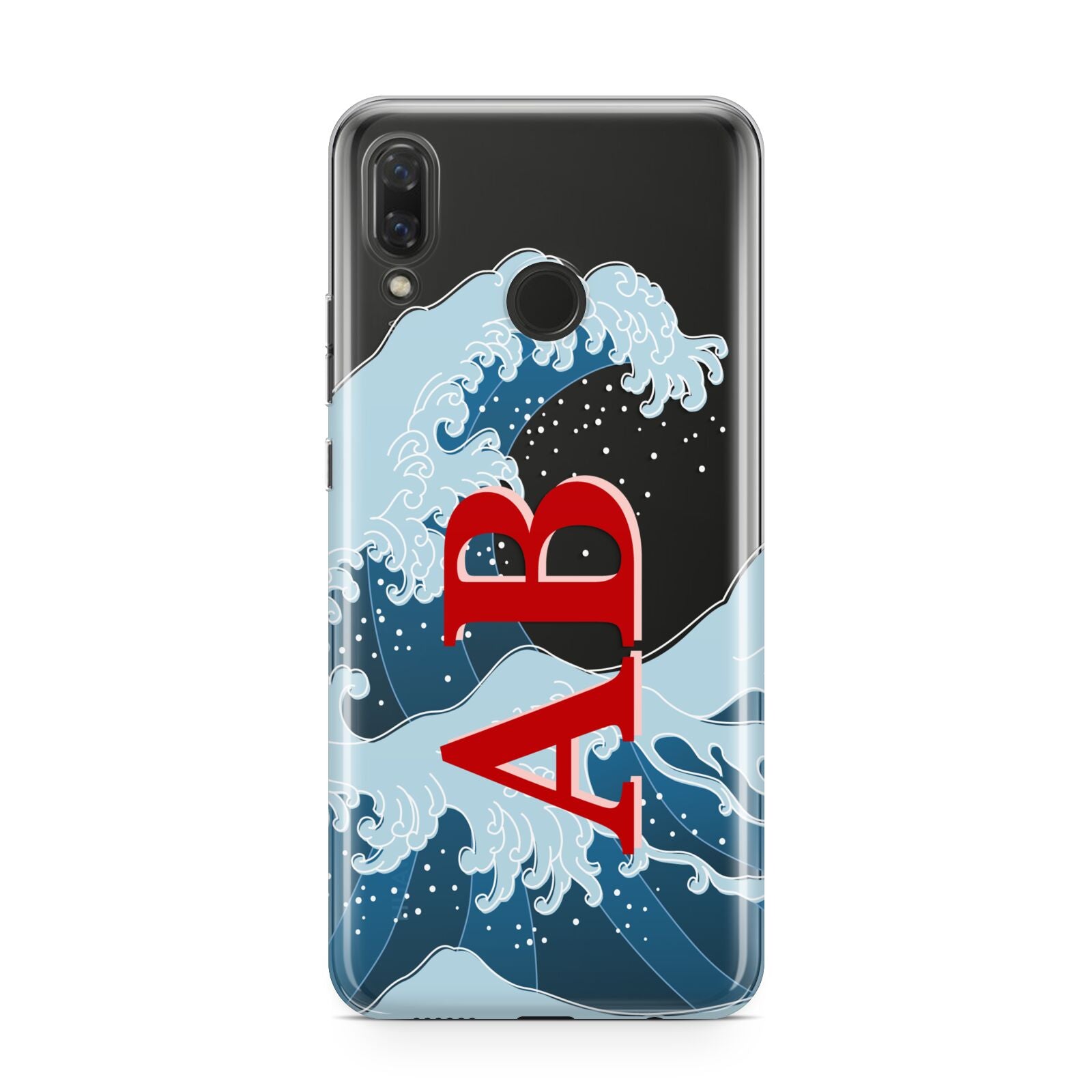 Custom Wave Initials Huawei Nova 3 Phone Case