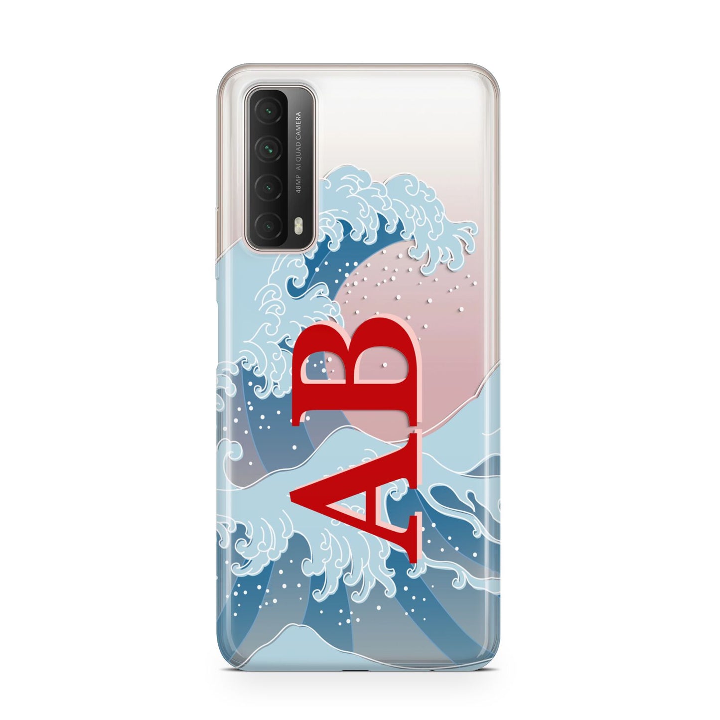 Custom Wave Initials Huawei P Smart 2021