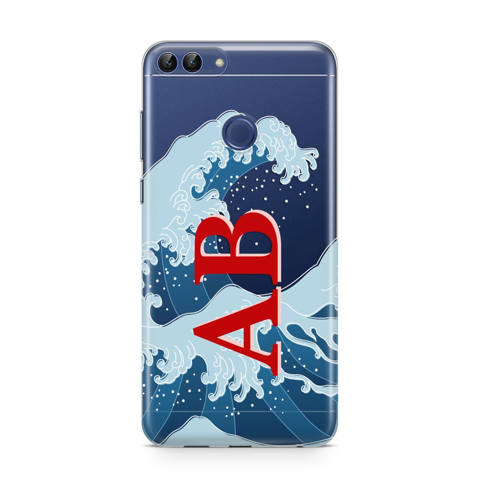 Custom Wave Initials Huawei P Smart Case