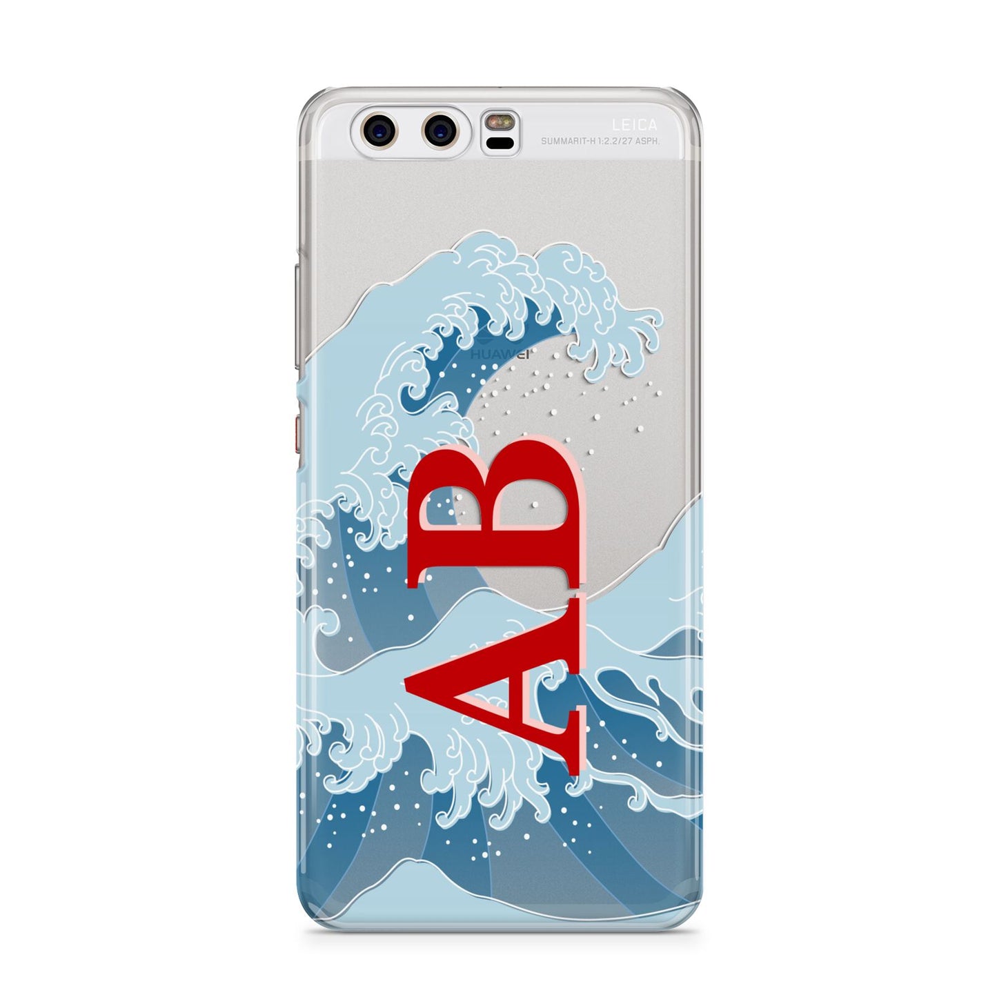 Custom Wave Initials Huawei P10 Phone Case