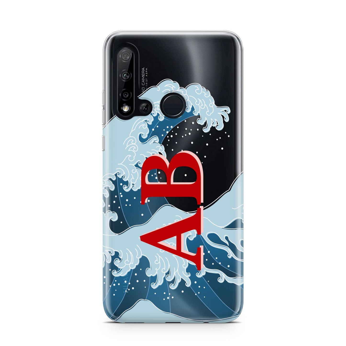 Custom Wave Initials Huawei P20 Lite 5G Phone Case