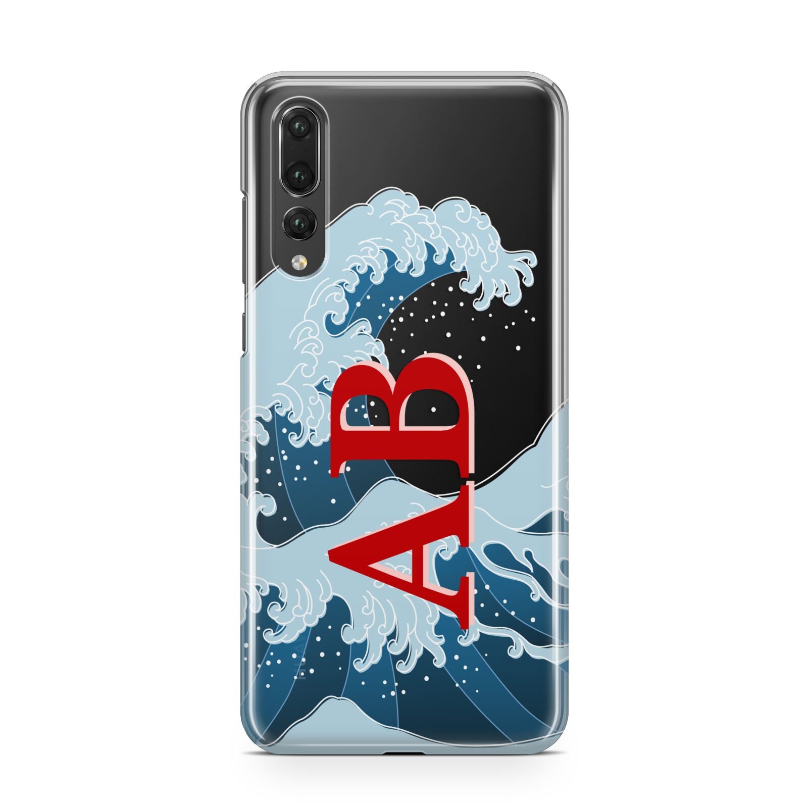 Custom Wave Initials Huawei P20 Pro Phone Case