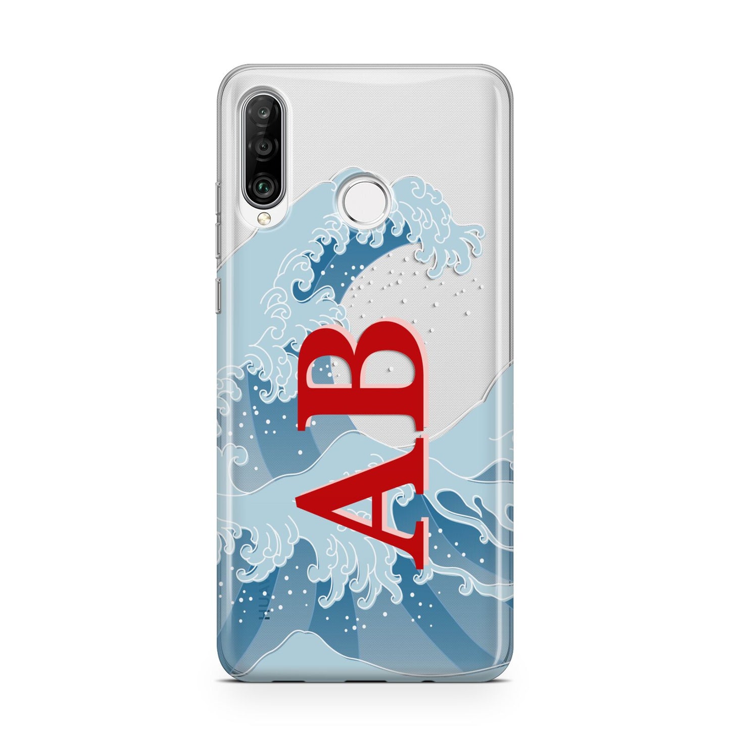 Custom Wave Initials Huawei P30 Lite Phone Case