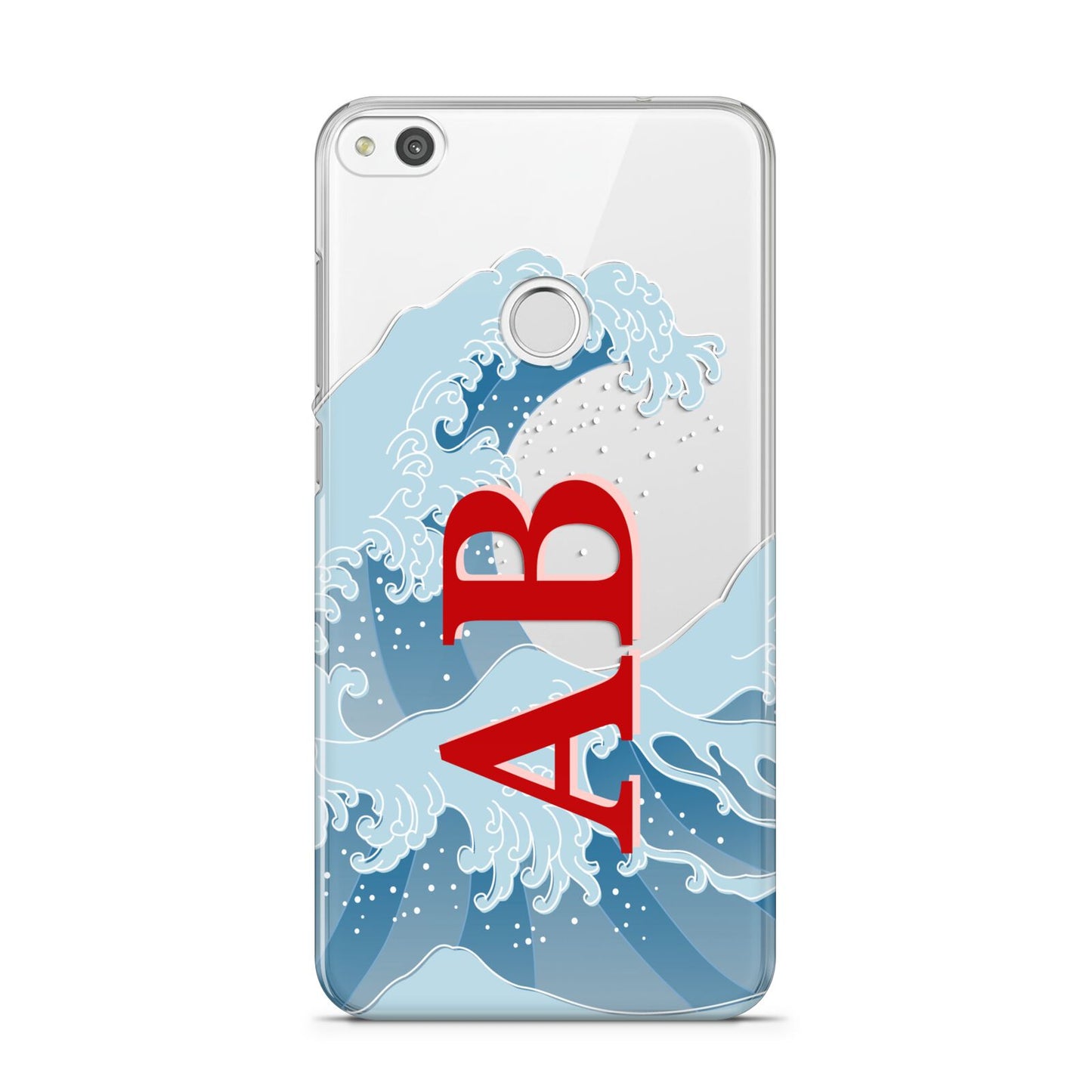 Custom Wave Initials Huawei P8 Lite Case