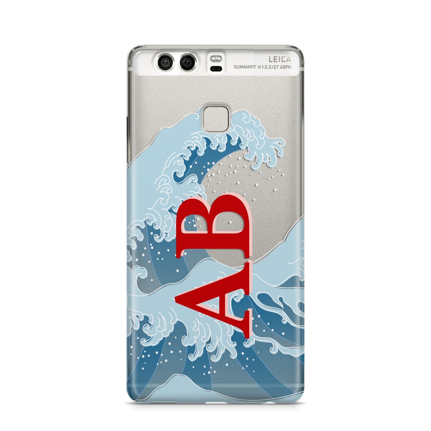 Custom Wave Initials Huawei P9 Case