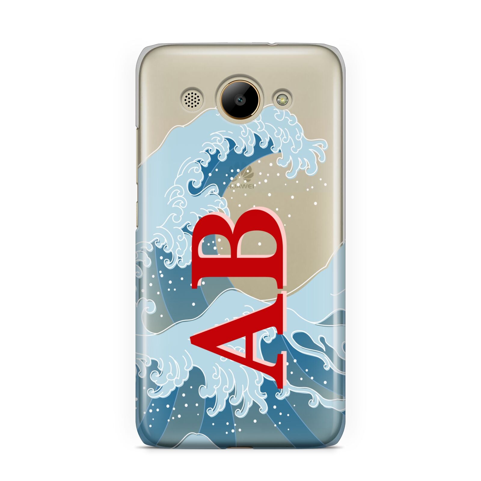 Custom Wave Initials Huawei Y3 2017