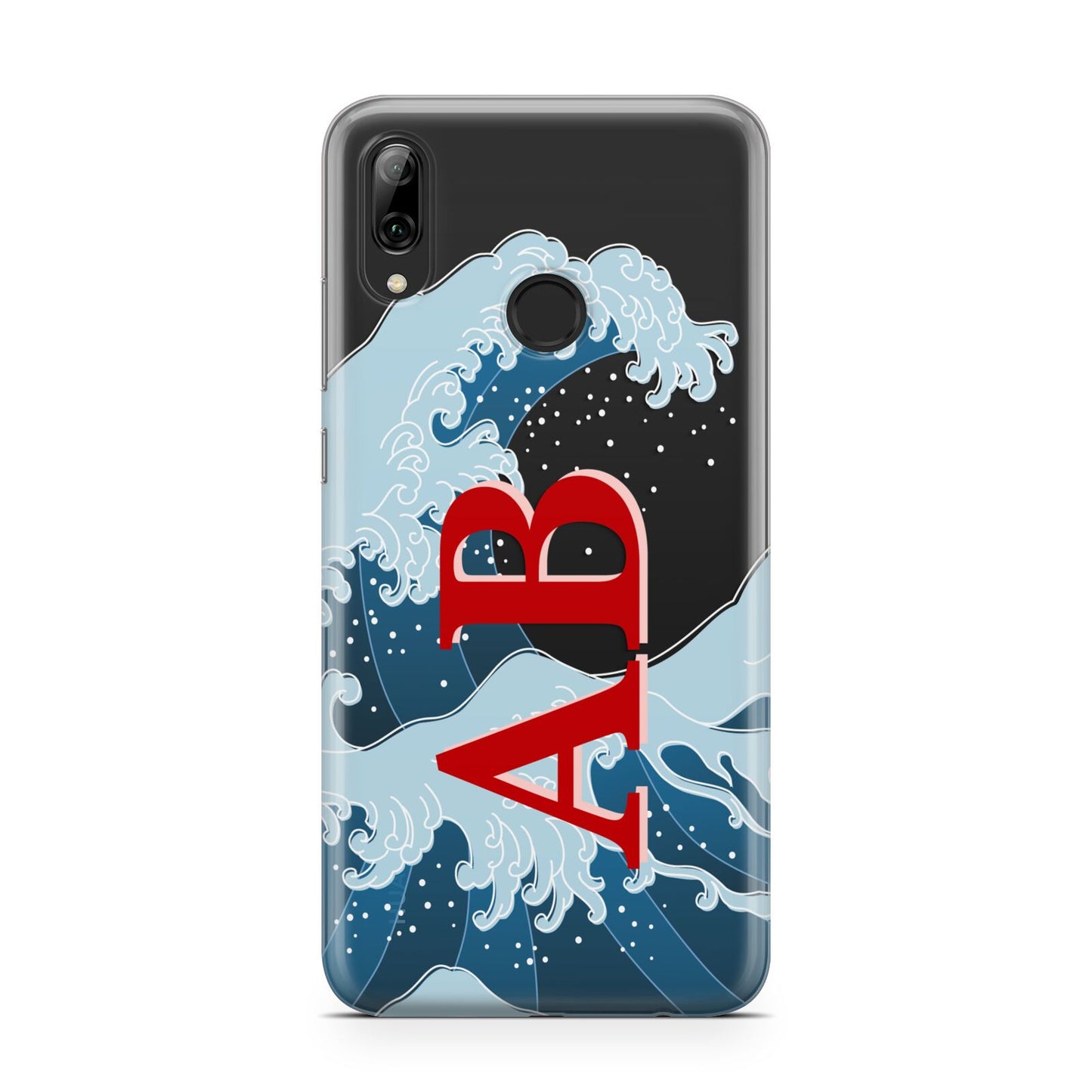 Custom Wave Initials Huawei Y7 2019