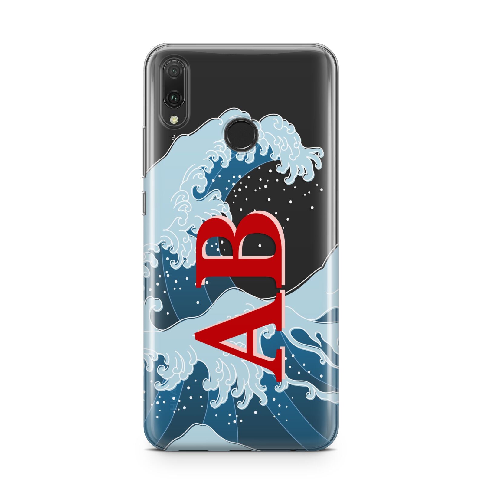 Custom Wave Initials Huawei Y9 2019