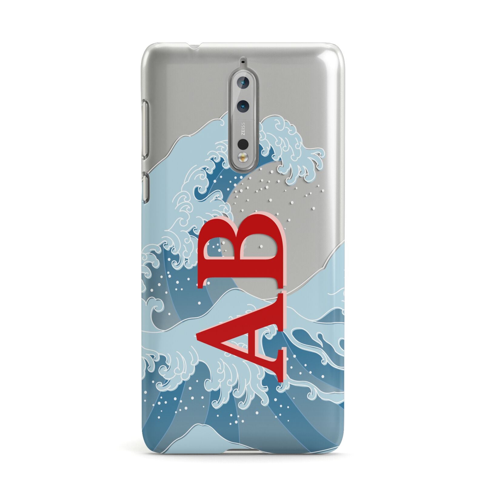 Custom Wave Initials Nokia Case