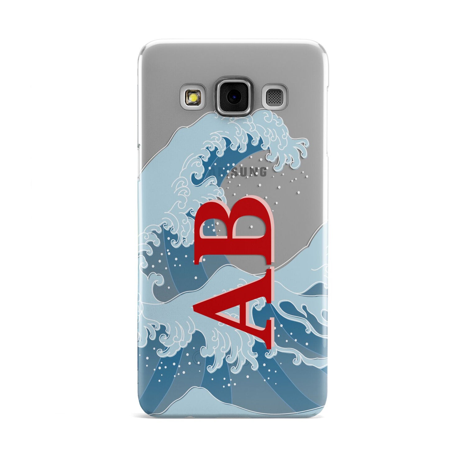 Custom Wave Initials Samsung Galaxy A3 Case